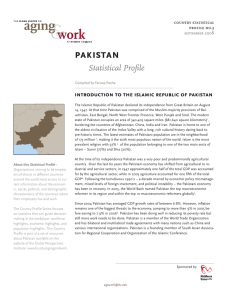 pakistan Statistical Profile introduction to the islamic republic of pakistan country statistical