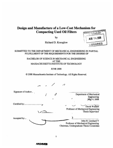 L- &#34;,BPARIES Design  and Manufacture of a Low-Cost  Mecha