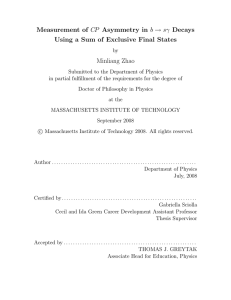 Measurement of Using a Sum of Exclusive Final States → sγ Minliang Zhao