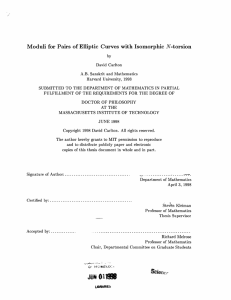 Moduli  for  Pairs of Elliptic  Curves ...