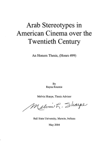 Arab  Stereotypes in American Cinema over the Twentieth Century