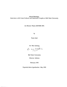 Mixed Blessings: An Honors Thesis  (HONRS 499)