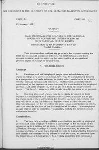 THIS DOCUMENT IS THE  P R O P E... S GOVERNMENT P. -Ii 29 January 1971