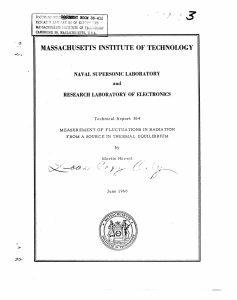 MASSACHUSETTS  INSTITUTE  OF TECHNOLOGY NAVAL  SUPERSONIC  LABORATORY and