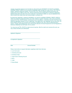 I hereby request that electronic fund transfers be allowed through... FEDERAL CREDIT UNION for the account(s) designated below, through the...