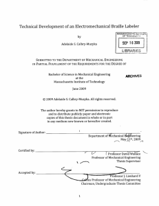 Technical  Development  of an Electromechanical  Braille ... SEP  16 2009 L!BRARIES