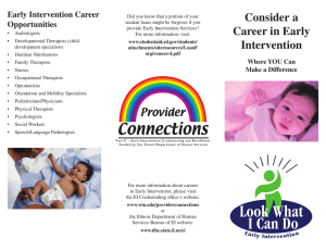 Early Intervention Career Consider a Opportunities Career in Early