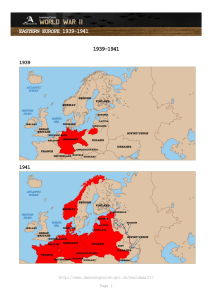 EASTERN EUROPE 1939-1941 1939-1941 1939 1941