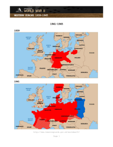 WESTERN EUROPE 1939-1945 1941-1945 1939