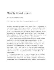 Morality without religion