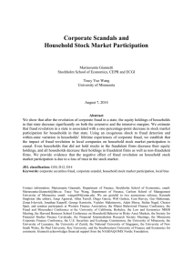 Corporate Scandals and Household Stock Market Participation