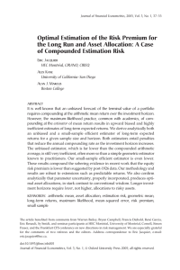 Optimal Estimation of the Risk Premium for of Compounded Estimation Risk