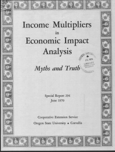 Economic Impact Analysis ? Income Multipliers