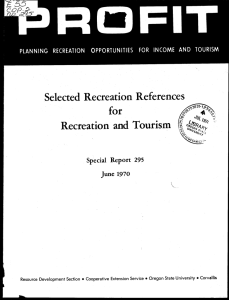 1:3 Fil&#34; Selected Recreation References for Recreation and Tourism