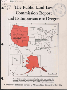 • The Public Land La ,F0 Commission Report