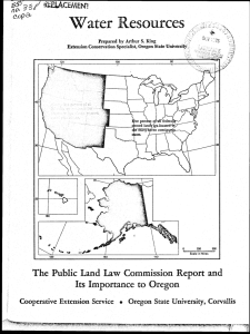 Water Resources The Public Land Law Commission Report and Cooperative Extension Service