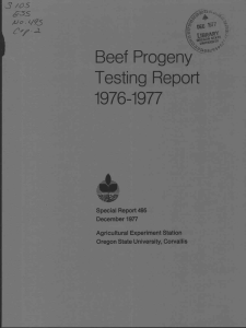 Beef Progeny Testing Report 1976 1977 .4,„ERsit