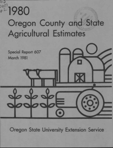)D77'cn1980 Oregon County a0\,State Agricultural Estimates Oregon State University Extension Service