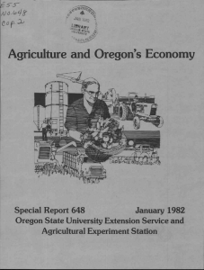 Agriculture and Oregon's Economy