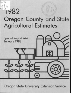 0 )982 Oregon County and State Agricultural Estimates