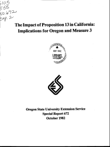 The Impact of Proposition 13 in California: Special Report 672