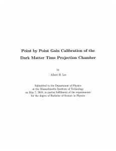 Point by  Point  Gain  Calibration of ... Dark Matter Time  Projection  Chamber
