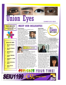 Union Eyes MEET OUR DELEGATES SUMMER 2015 ISSUE
