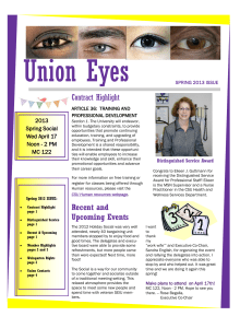 Union Eyes Contract Highlight 2013 Spring Social