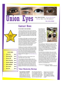 Union Eyes Contract News FALL 2012 ISSUE