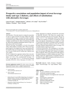 Prospective associations and population impact of sweet beverage