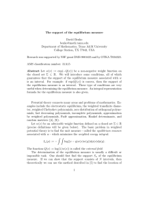 The support of the equilibrium measure David Benko