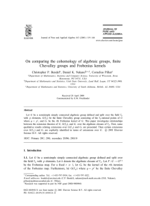 On comparing the cohomology of algebraic groups, (nite Christopher P. Bendel