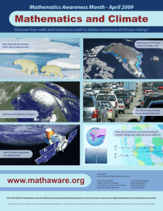 Mathematics and Climate Mathematics Awareness Month - April 2009