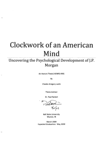 Clockwork of an American Mind J.P. of