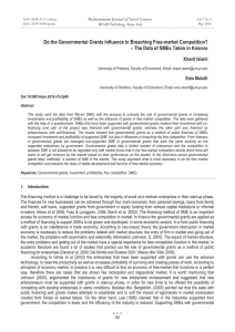 Do the Governmental Grants Influence in Breaching Free-market Competition?