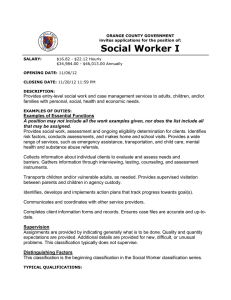 Social Worker I