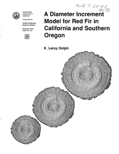 A Diameter Increment Model for Red Fir in California and Southern Oregon