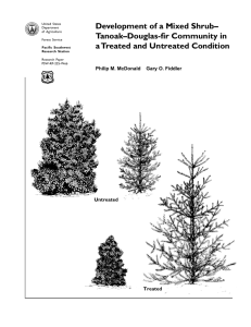 Development of a Mixed Shrub– Tanoak–Douglas-fir Community in
