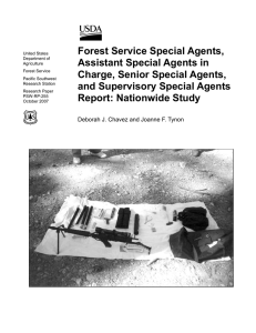 Forest Service Special Agents, Assistant Special Agents in Charge, Senior Special Agents,