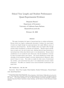 School Year Length and Student Performance: Quasi-Experimental Evidence