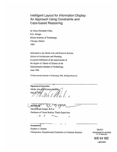 Intelligent Layout for  Information  Display: Case-based  Reasoning