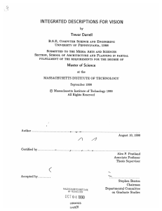 INTEGRATED  DESCRIPTIONS  FOR  VISION © Trevor  Darrell
