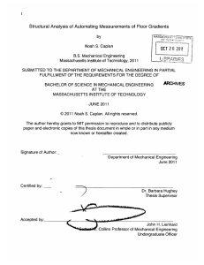 OCT ARCHIVES Structural  Analysis of Automating  Measurements  of Floor... LA,
