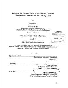 Design  of a Testing  Device  for Quasi-Confined