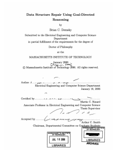 Data  Structure Repair  Using  Goal-Directed Reasoning C.
