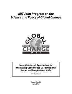 MIT Joint Program on the Science and Policy of Global Change