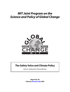 MIT Joint Program on the Science and Policy of Global Change