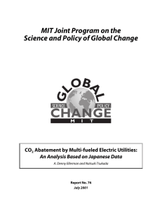 MIT Joint Program on the Science and Policy of Global Change CO