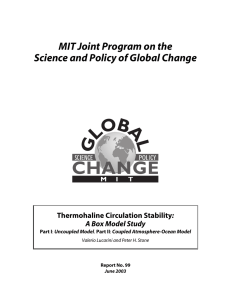 MIT Joint Program on the Science and Policy of Global Change :