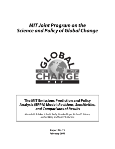 MIT Joint Program on the Science and Policy of Global Change